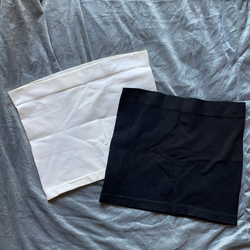 Maternity Belly Band for Pregnancy Support, non-slip, black $ white band set